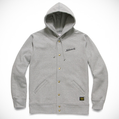 [ACAPULCO GOLD] &quot;Nationals&quot; Snap Front Hoody [Grey]