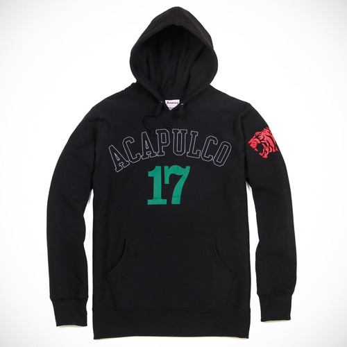 2015 Fall ACAPULCO GOLD &quot;Hell Cat Pull Over Hoodie&quot; [Black]