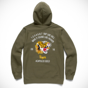 [ACAPULCO GOLD] &quot;Flying Tiger&quot; Pull-Over Hoody [Olive]