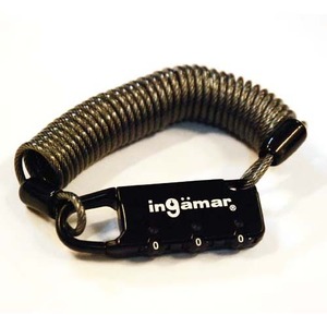 INGAMAR Compact Padlock with Coil Cable