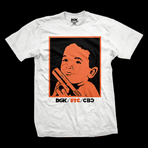 DGK X FTC X CBC DIRTY GHETTO CHEMICAL BABY TEE [White]